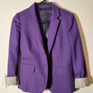 J. Crew Purple Schoolboy Blazer/Jacket in Size00